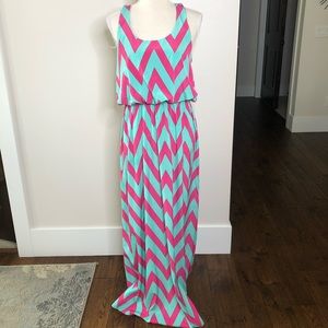 🔴4 For $18🔴 Auditions teal/fuschia maxi dress